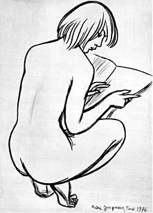 Berthe lisant - 1976