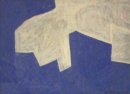 Composition bleue et blanc - 1962